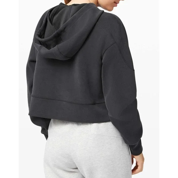 Lululemon Get Centred Crop Hoodie Black Size 4 Athletic Athleisure Vented Pocket - Picture 12 of 16